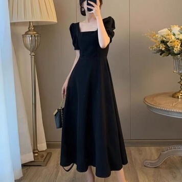 ロングドレス ワンピース パーティードレスドレス 舞台衣装 Aラインドレス 個性的 ブラックドレス ワンピースドレス ダンス衣装 袖あり